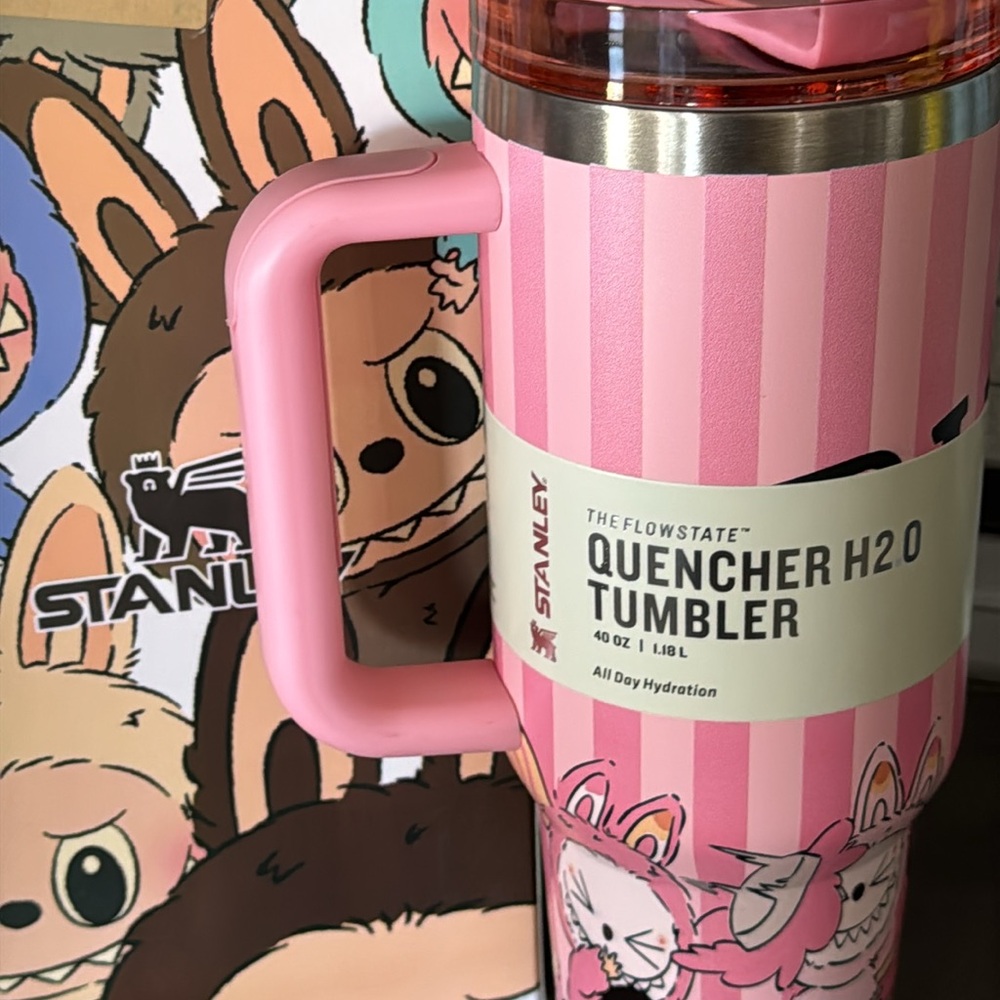 Stanley The Quencher H2.0 Flowstate Tumbler | 40 OZ / Labubu-Help Me / BRAND NEW - Picture 5 of 13